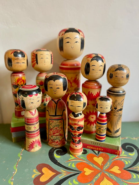 Vintage Japanese Kokeshi Dolls
