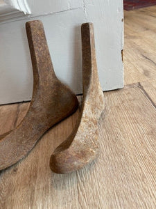 Small Vintage Old Cast Iron Foot Cobbler Boot - Perfect Door Stop